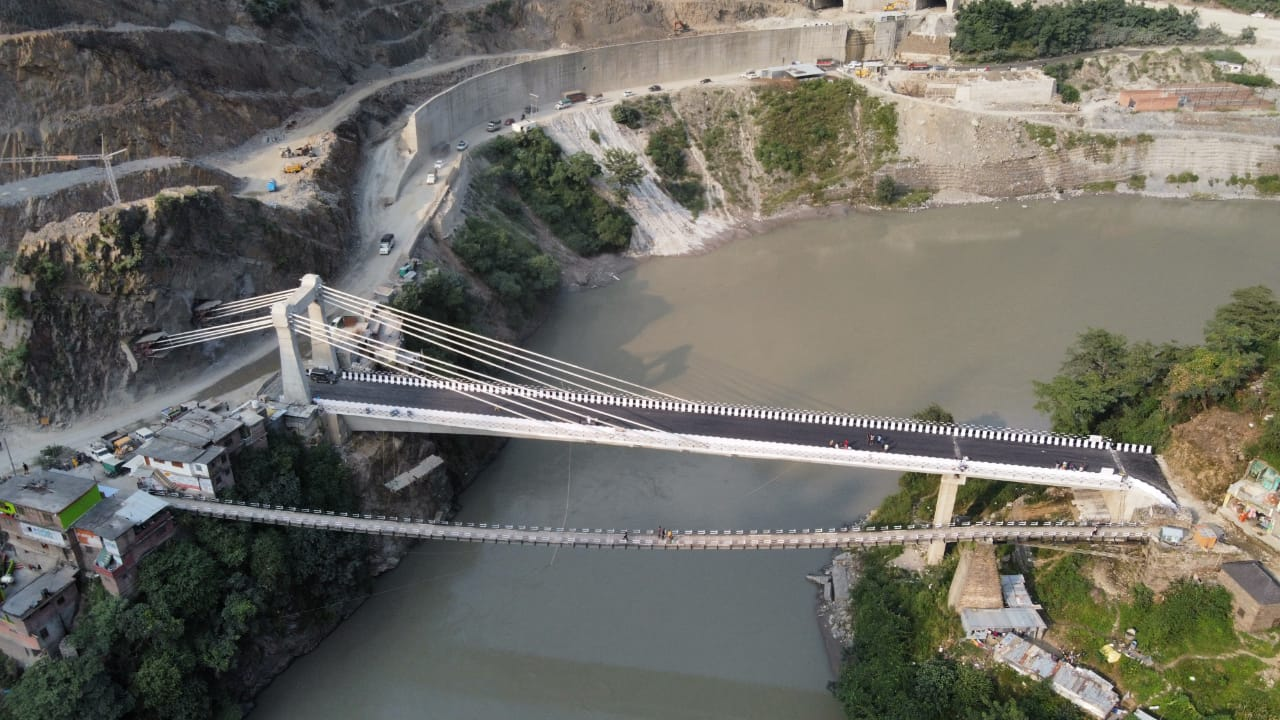 Hanogi Cable stayed bridge at Mandi,Himachal (2022)