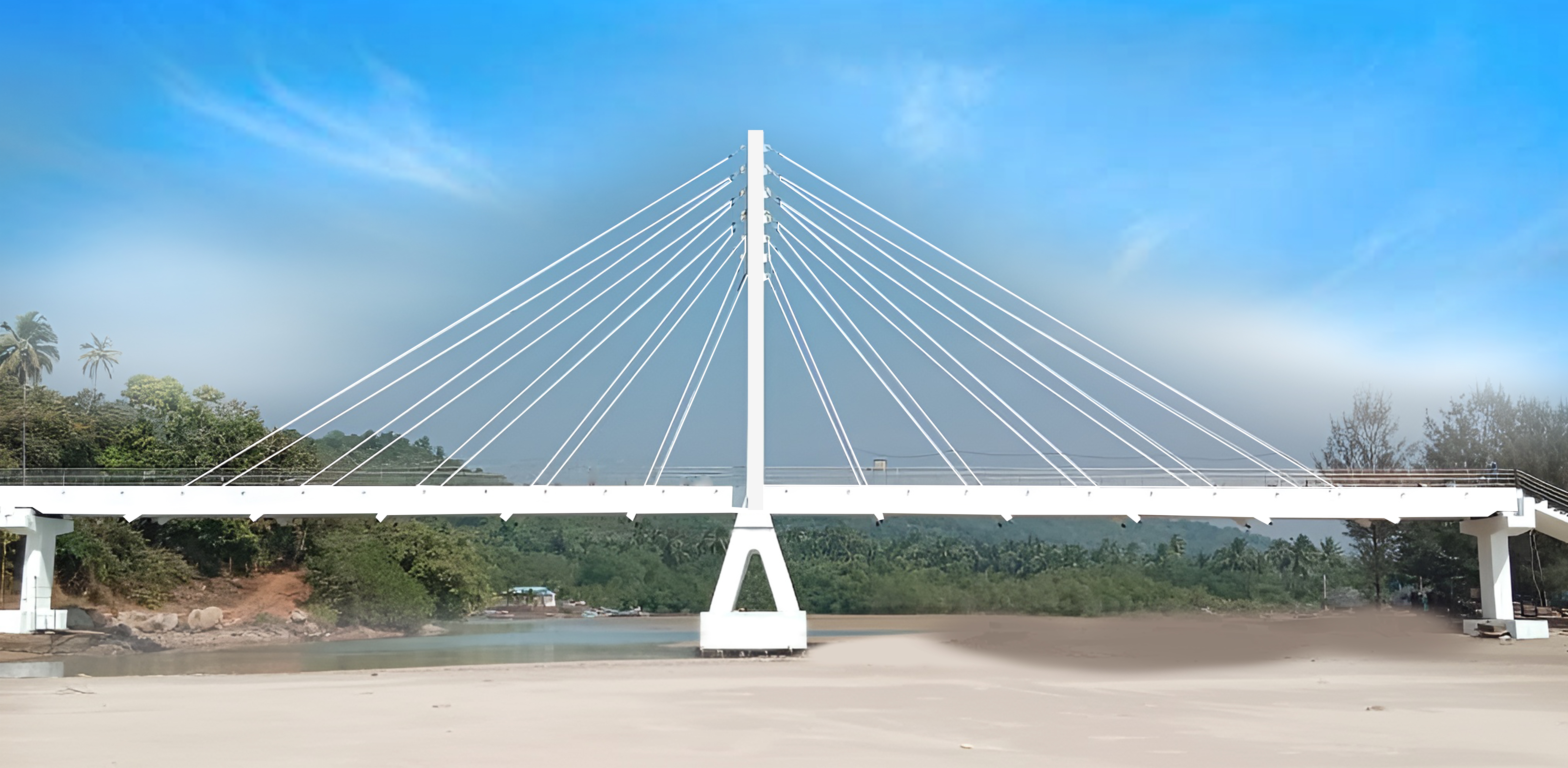 VENGURLA PEDESTRAIN CABLE STAYED BRIDGE, VENGURLA, MAHARASTHRA (2022)