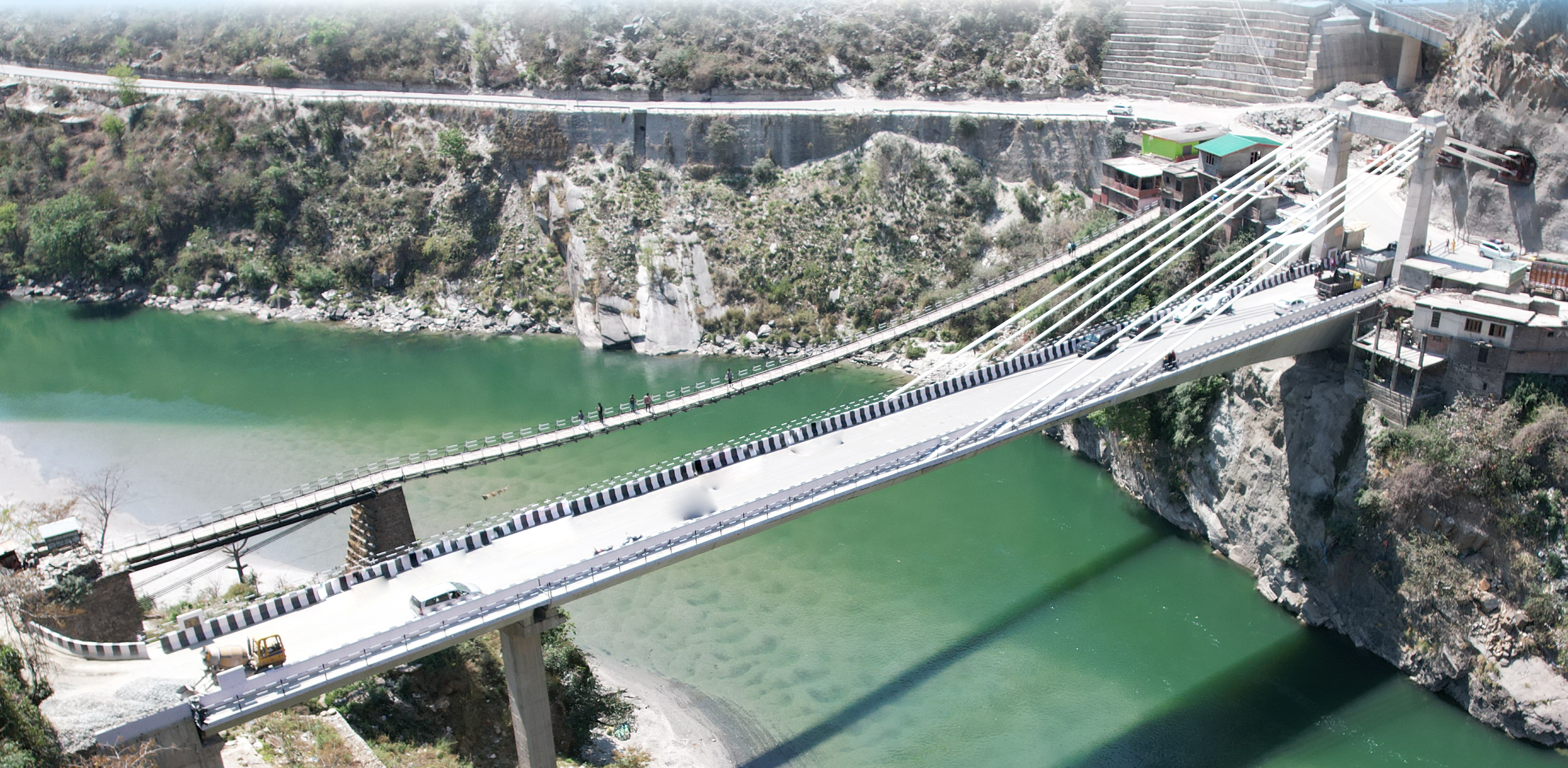 Hanogi Cable stayed bridge at Mandi,Himachal (2022)